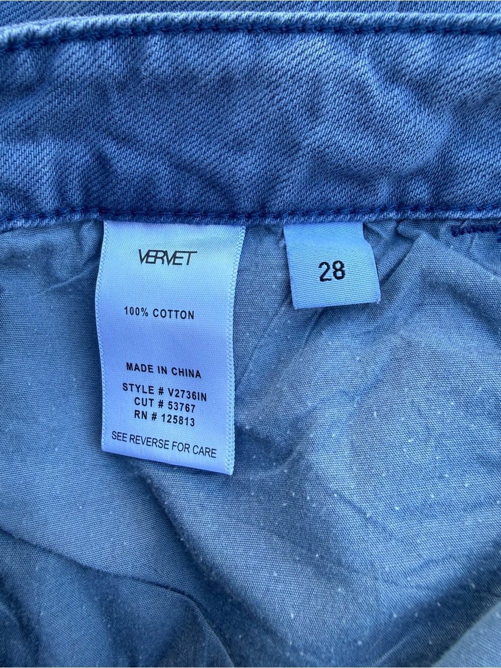 Vervet 90’s vintage super high rise crop flare jeans. - Picture 7 of 7